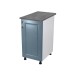Corp inferior cu 1 Usa Zebra, Alb / MDF Albastru si blat Beton 40 x 85 x 60